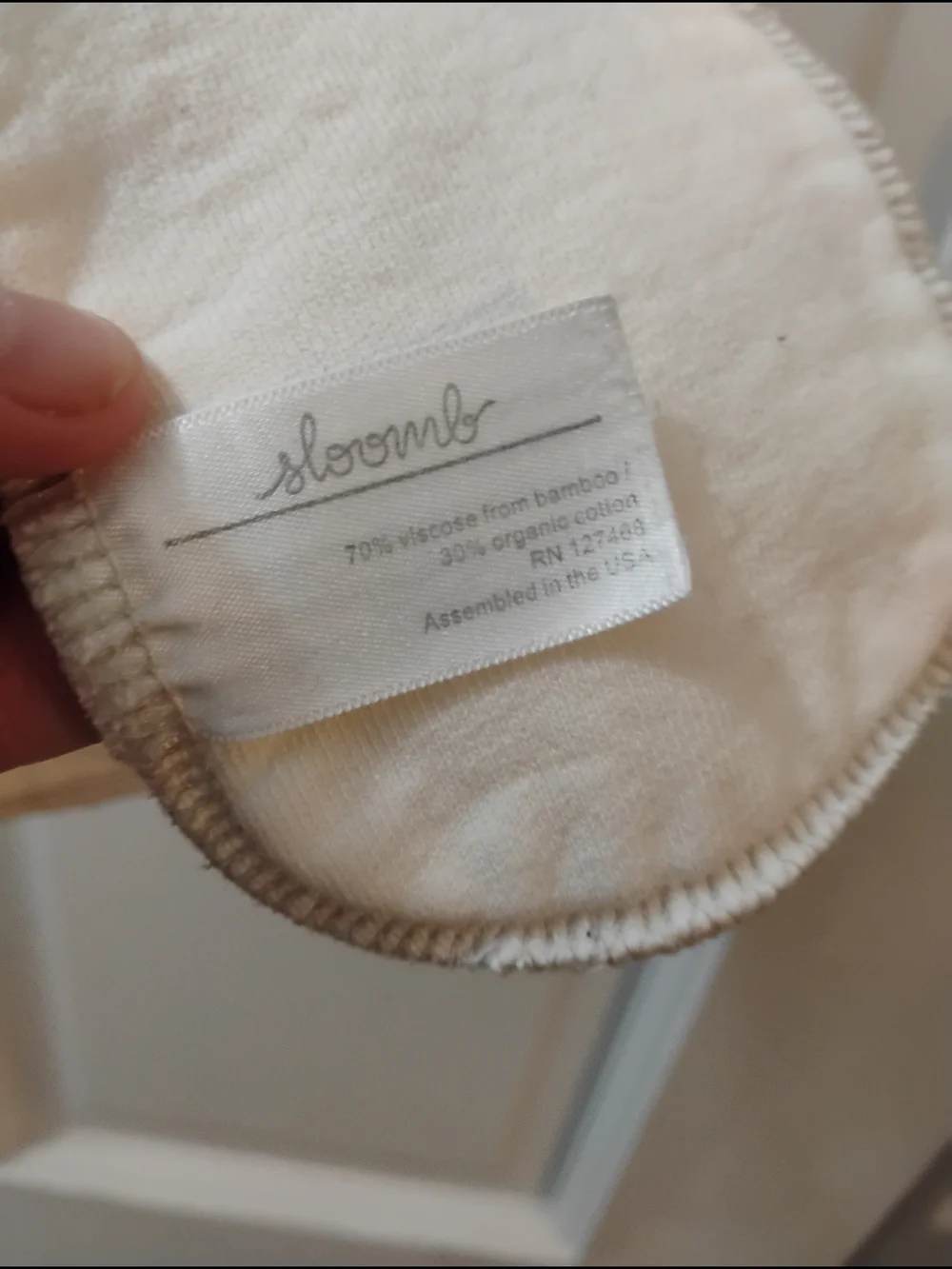 Reusable Cream Baby Cloth Pad - Gentle Absorbent Insert